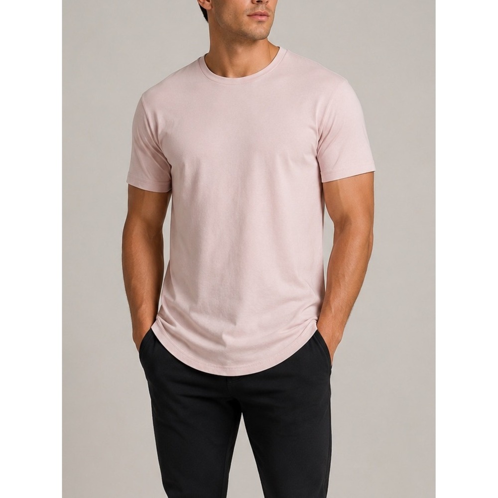 BYLT Mens Drop-Cut Lux Short Sleeve T-Shirt S Casual Athletic Athleisure Resort